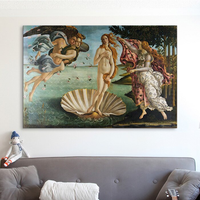 The Birth of Venus by Botticelli Sandro Painting Print on Wrapped Canvas